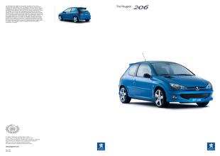 Rare Peugeot 206 Brochure Japanese Catalog JDM 98 99 00 01 02 03 04 05 06 07 GTi 