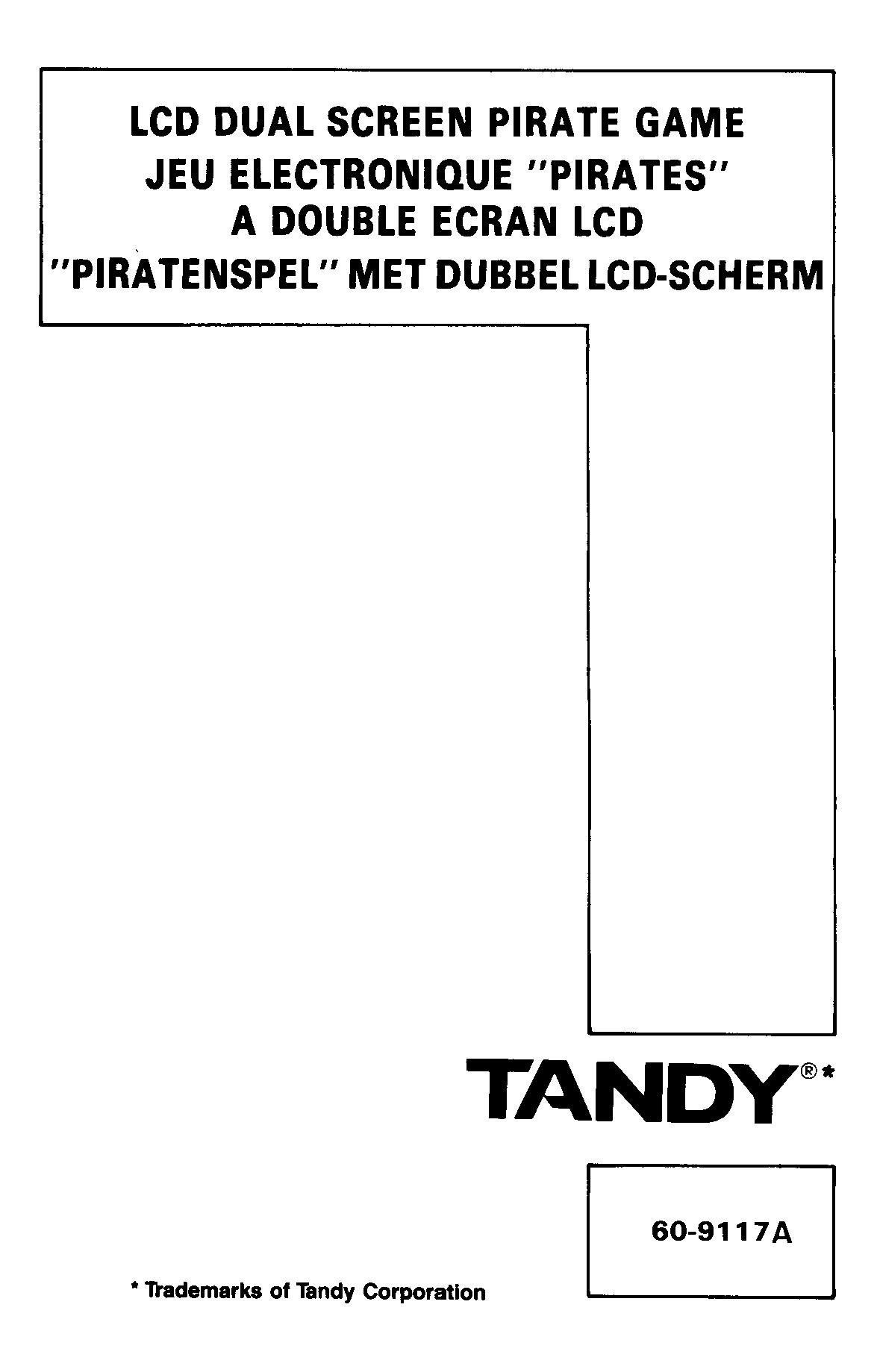 Handheld Game Manual: Pirate (Tandy) : Free Download, Borrow, and Streaming  : Internet Archive